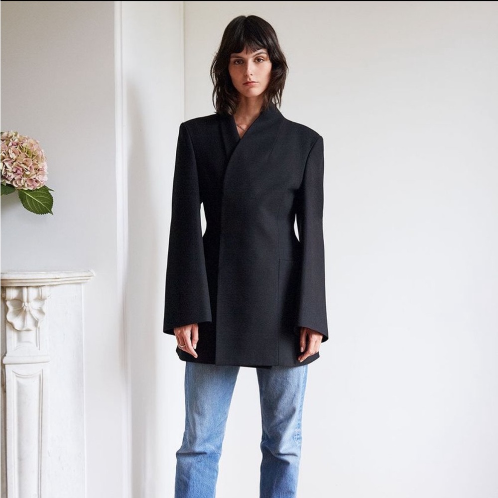 Structured Hourglass Blazer - Pixie Market